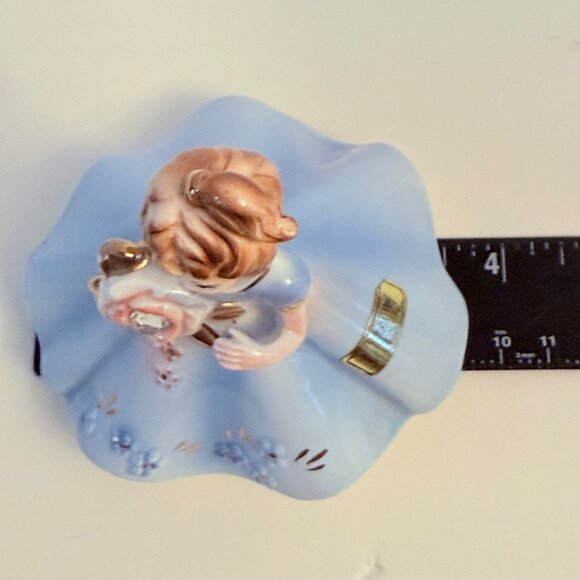 Josef Originals April Birthday Figurine 50s VTG Cottagecore Collectible Vignette - Picture 9 of 12